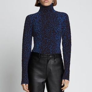 NEW! PROENZA SCHOULER White Label Dot Jacquard Turtleneck Sweater Size XS $425